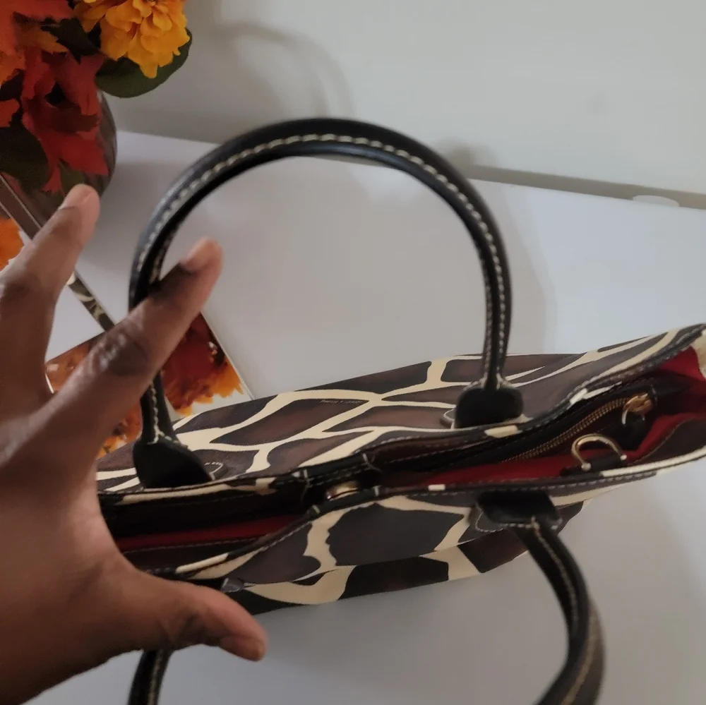 Dooney & Bourke Giraffe Print Satchel - Picture 7 of 12